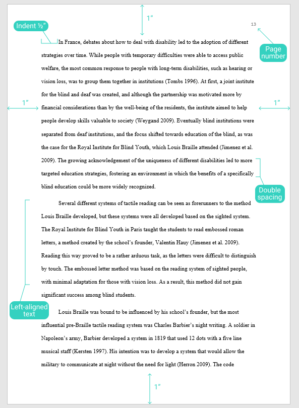 Chicago general formatting