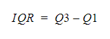 Interquartile range formula